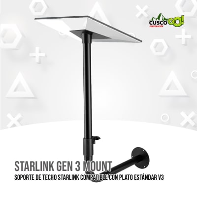 MONTURA STARLINK GEN 3, MONTAJE EN TECHO, PARED Y POSTE1