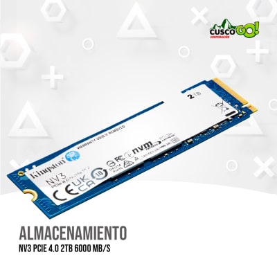 UNIDAD DE ESTADO SOLIDO KINGSTON NV3 PCIE 4.0 2TB 6000 MB/S1