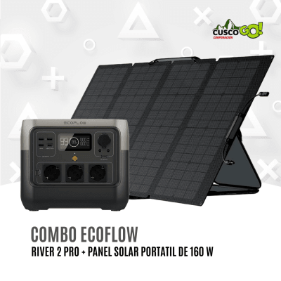 Combo EcoFlow River 2 Pro con Panel Solar Portátil 160W1