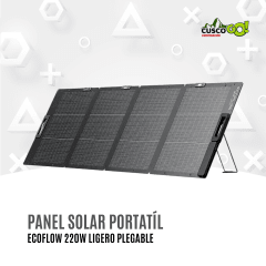 Panel Solar Portátil EcoFlow 220W Ligero Plegable