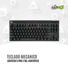 Teclado Gamer Logitech PRO X TKL LIGHTSPEED Inalámbrico RGB Negro