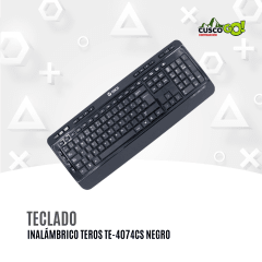 Teclado Inalámbrico Teros TE-4074CS 2.4GHz USB Negro