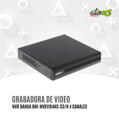 NVR Dahua DHI-NVR1104HS-S3/H Lite 4 Canales Full HD Hasta 8TB