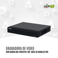NVR Dahua DHI-NVR4216-16P-4KS3 de 16 Canales PoE