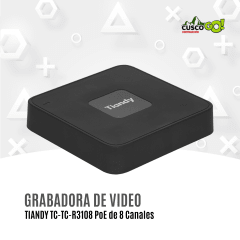 NVR Tiandy TC-R3108 PoE 8 Canales Soporta 6TB ONVIF