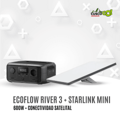 Combo EcoFlow River 3 (600W) + Starlink Mini – Energía portátil y conectividad satelital