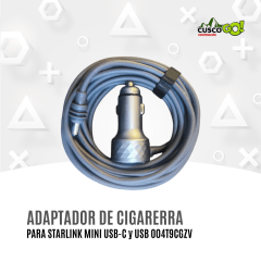 Adaptador de Cigarrera para Starlink Mini USB-C y USB