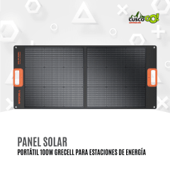 Panel Solar Portátil 100W Grecell para Estaciones de Energía