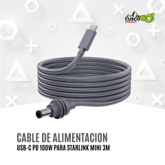 Cable de Alimentación USB-C PD 100W para Starlink Mini