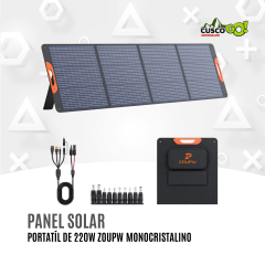 Panel Solar Portátil 220W Plegable Monocristalino IP67