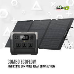 Combo EcoFlow River 2 Pro con Panel Solar Bifacial 160W