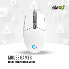 Mouse Gamer Logitech G203 Lightsync RGB Blanco