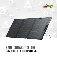 Panel Solar Portatil EcoFlow 160W Ligero Bifacial Alta Eficiencia
