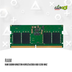 MEMORIA RAM SODIM KINGSTON KVR52S4BS6 8GB 5200 MHz