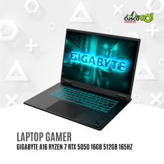 Laptop Gamer GIGABYTE A16 Ryzen 7 RTX 5050 16GB 512GB 165Hz