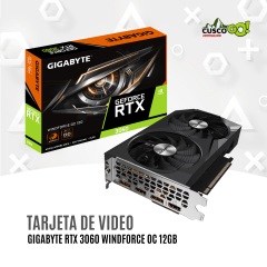 Tarjeta de Video Gigabyte RTX 3060 Windforce OC 12GB