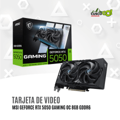 Tarjeta de Video MSI GeForce RTX 5050 Gaming OC 8GB GDDR6