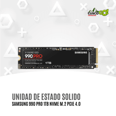 SSD Samsung 990 Pro 1TB NVMe M2 PCIe 4 Lectura 7450MBs