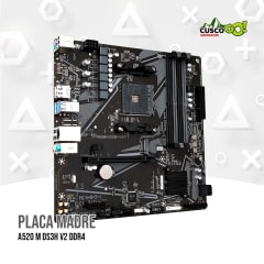 PLACA MADRE GIGABYTE A520M DS3H V2 SVL(REV. 1.0), AM4, DDR4, HDMI, DVI-D, DP, HD AUDIO.