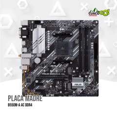 PLACA ASUS PRIME B550M-A AC AM4 AMD B550 DDR4 VGA DVI HDMI M.2 WIFI BLUETOOTH 5.0