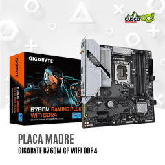 Placa Madre Gigabyte B760M Gaming Plus WiFi DDR4 – Intel B760 Micro ATX 4 DIMMs