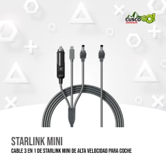 CABLE DE 10 M 3 EN 1 DE STARLINK MINI DE ALTA VELOCIDAD PARA COCHE