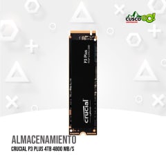 UNIDAD DE ESTADO SOLIDO M.2 CRUCIAL P3 PLUS 4TB 4800 MB/S
