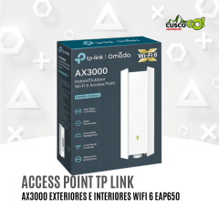 ACCESS POINT TP LINK AX3000 EXTERIORES E INTERIORES WI-FI 6 EAP650-OUTDOOR