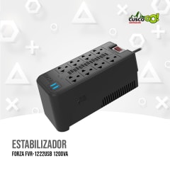 ESTABILIZADOR FORZA FVR-1222USB 1200VA