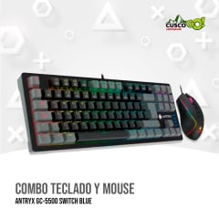 COMBO TECLADO Y MOUSE ANTRYX GC-5500 SWITCH BLUE