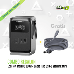 Combo Ecoflow Trail DC 200W Incluye Cable Tipo USB-C para Starlink Mini