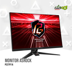 MONITOR ASROCK 27 Pulgadas Phantom PG27FF1A Gaming 165hz, 1ms, Freesync, Fhd, 2 Hdmi, 1 Displaypor