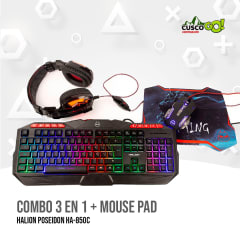 COMBO 3 EN 1 + MOUSE PAD HALION POSEIDON HA-850C
