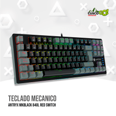 TECLADO MECANICO ANTRYX MK BLACK 840L RED SWITCH