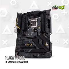 PLACA MADRE ASUS TUF GAMING B550-PLUS WIFI II, CHIPSET AMD B550, SOCKET AMD AM4, ATX