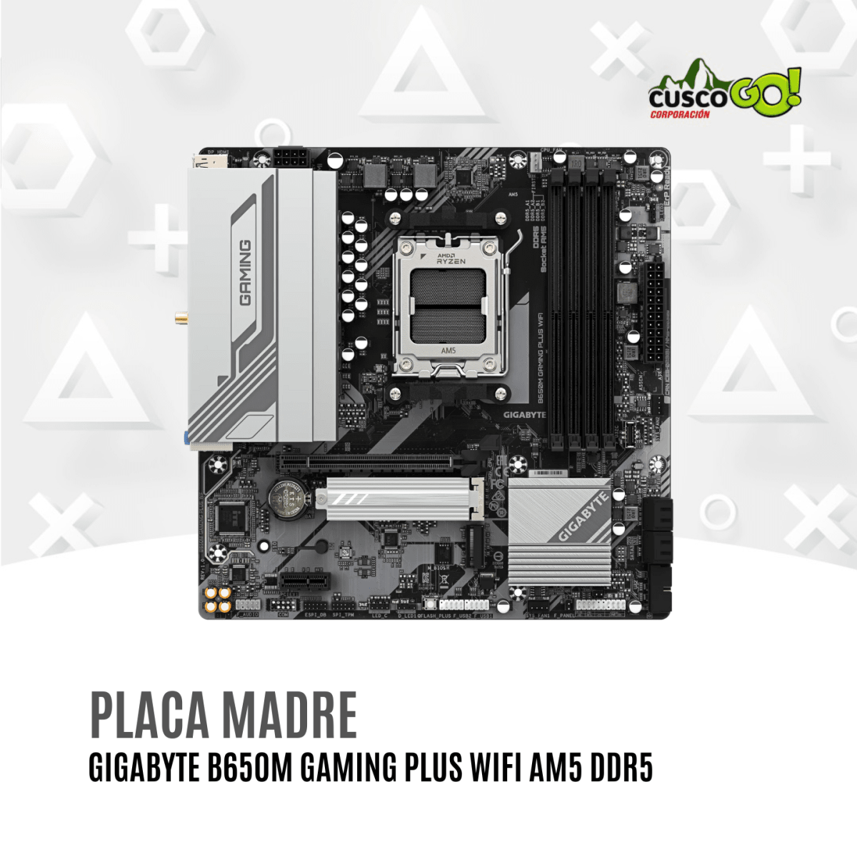 Placa Madre GIGABYTE B650M Gaming Plus WiFi AM5 DDR5 mATX2