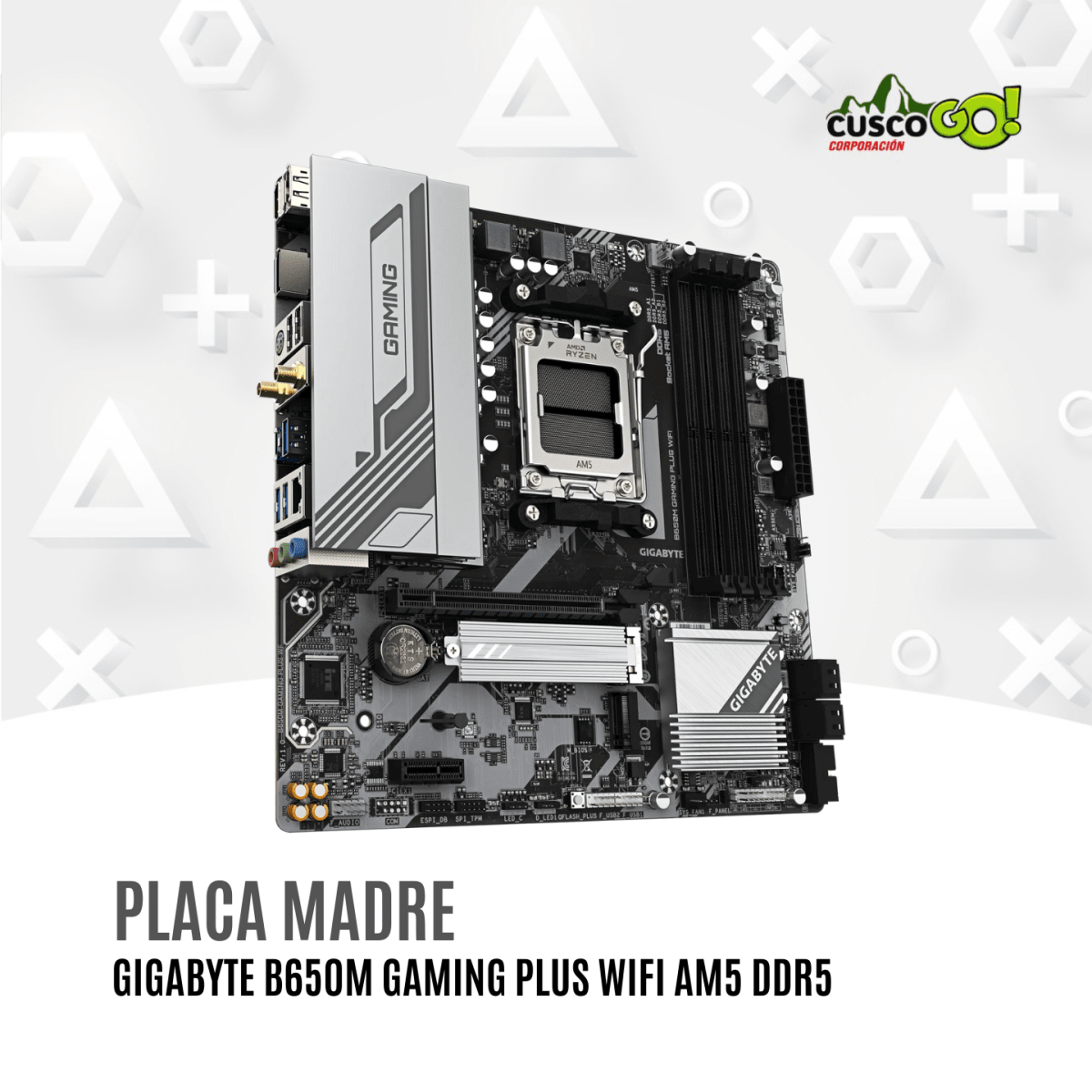 Placa Madre GIGABYTE B650M Gaming Plus WiFi AM5 DDR5 mATX3