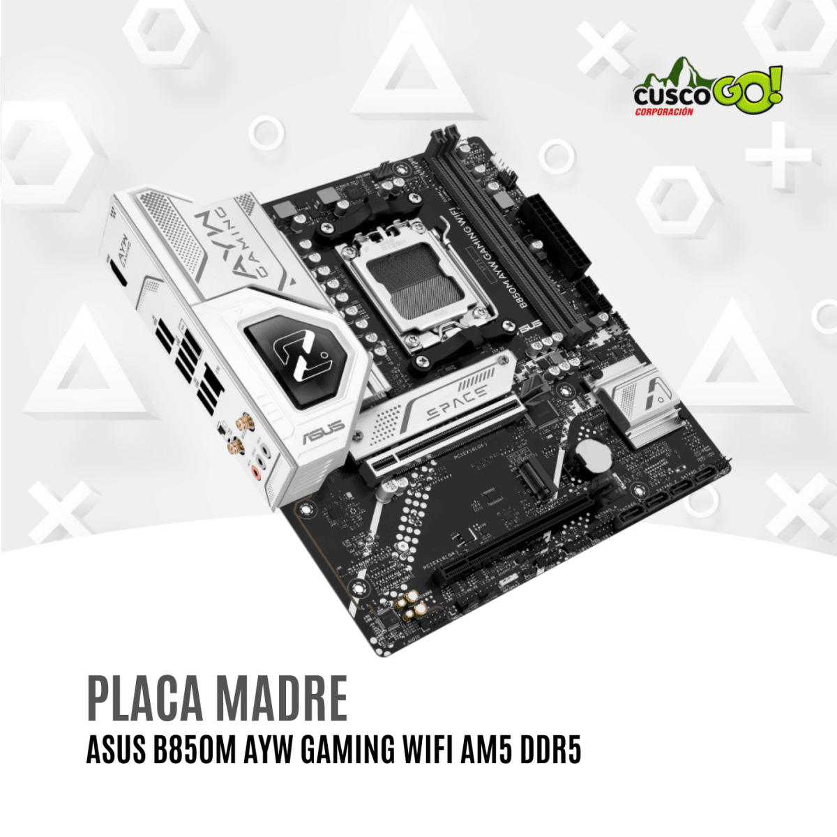 Placa Madre ASUS B850M AYW Gaming WiFi 6 AM5 DDR55