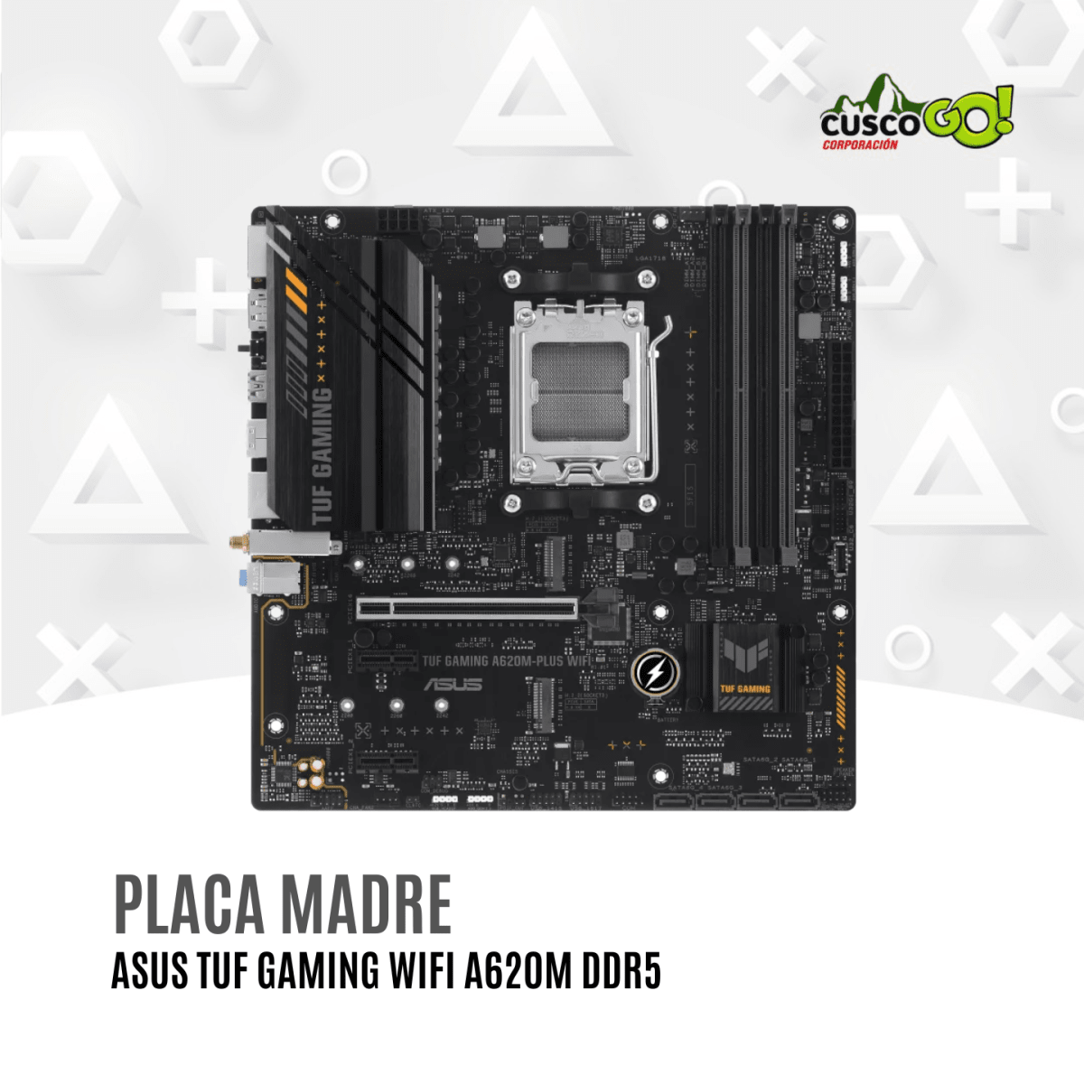 Placa Madre ASUS TUF Gaming A620M-PLUS WiFi AM5 DDR5 mATX 0