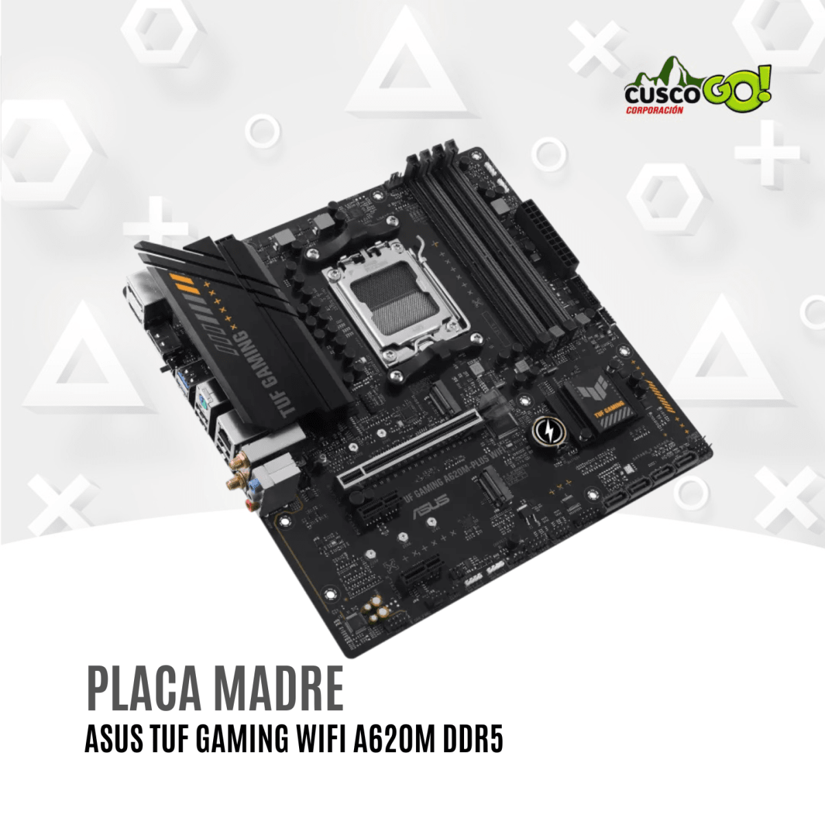 Placa Madre ASUS TUF Gaming A620M-PLUS WiFi AM5 DDR5 mATX2