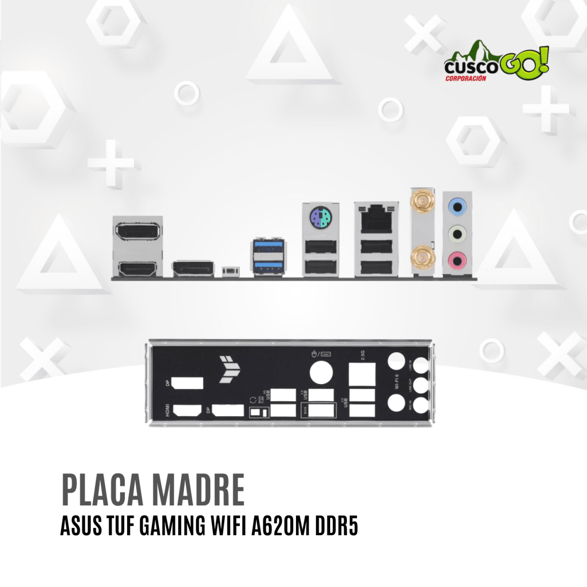 Placa Madre ASUS TUF Gaming A620M-PLUS WiFi AM5 DDR5 mATX3