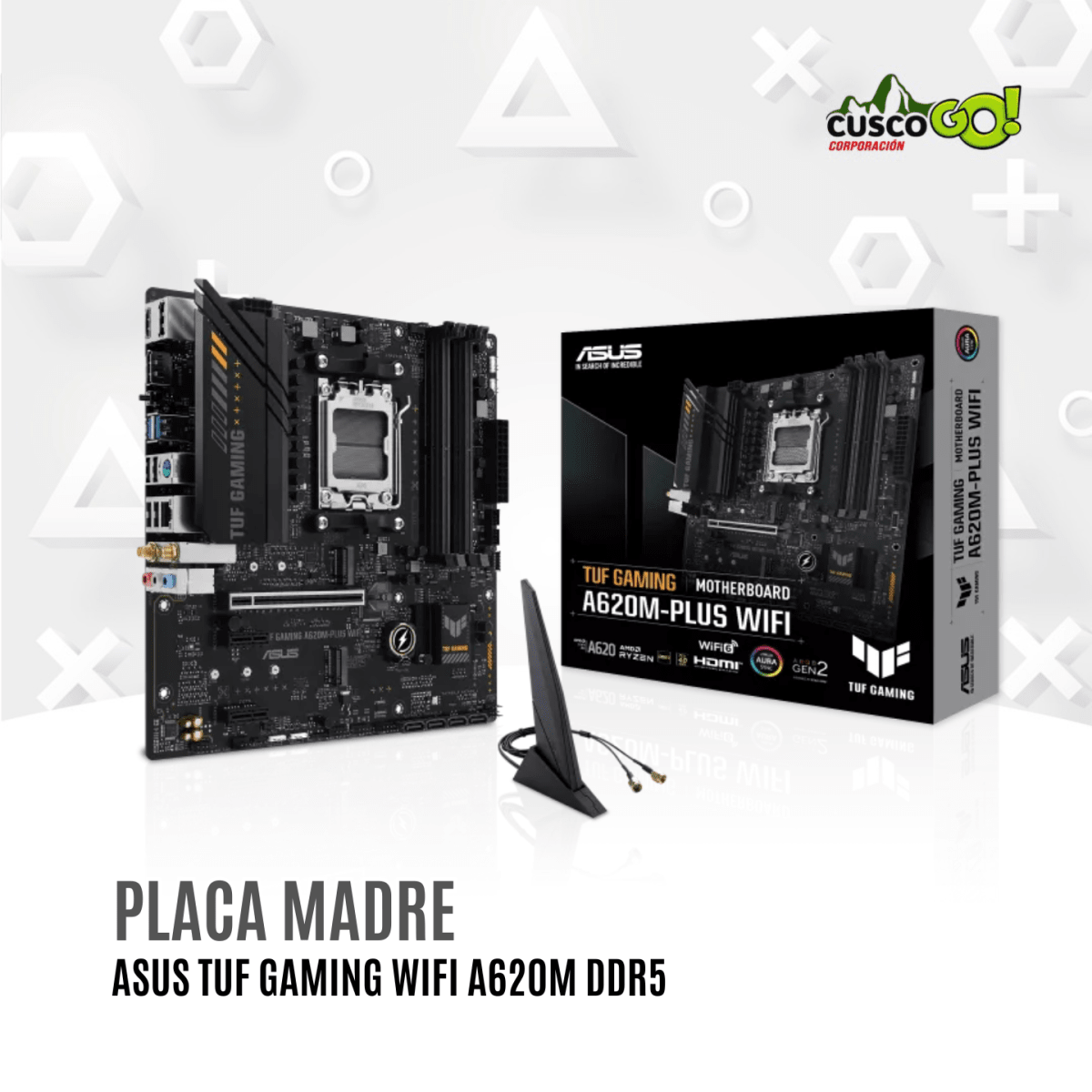 Placa Madre ASUS TUF Gaming A620M-PLUS WiFi AM5 DDR5 mATX4