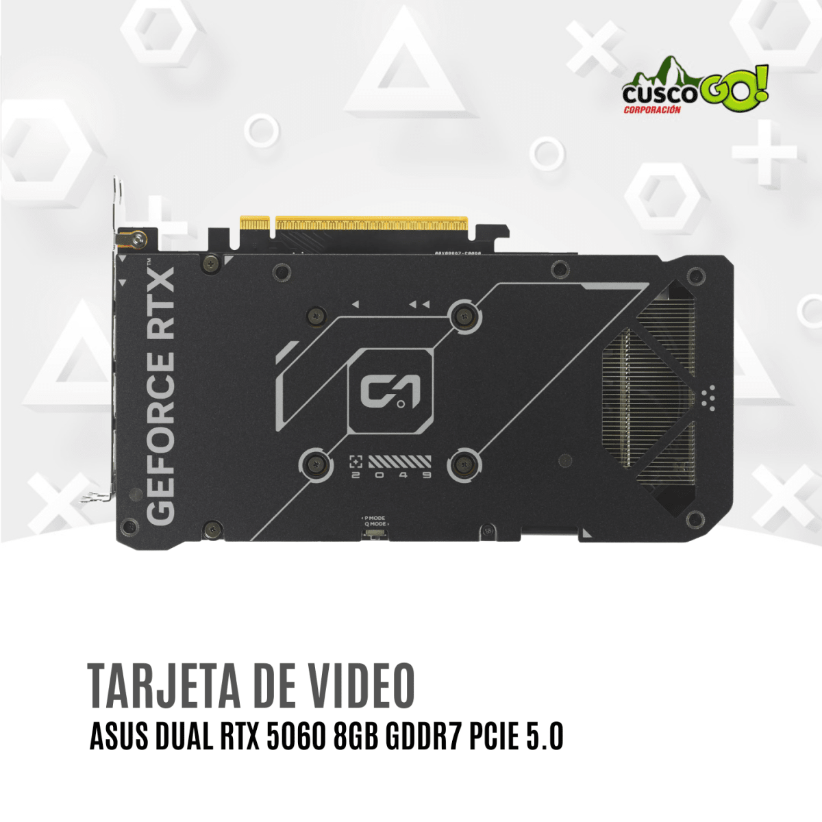 Tarjeta de Video ASUS Dual RTX 5060 O8G 8 GB GDDR7 PCIe 52