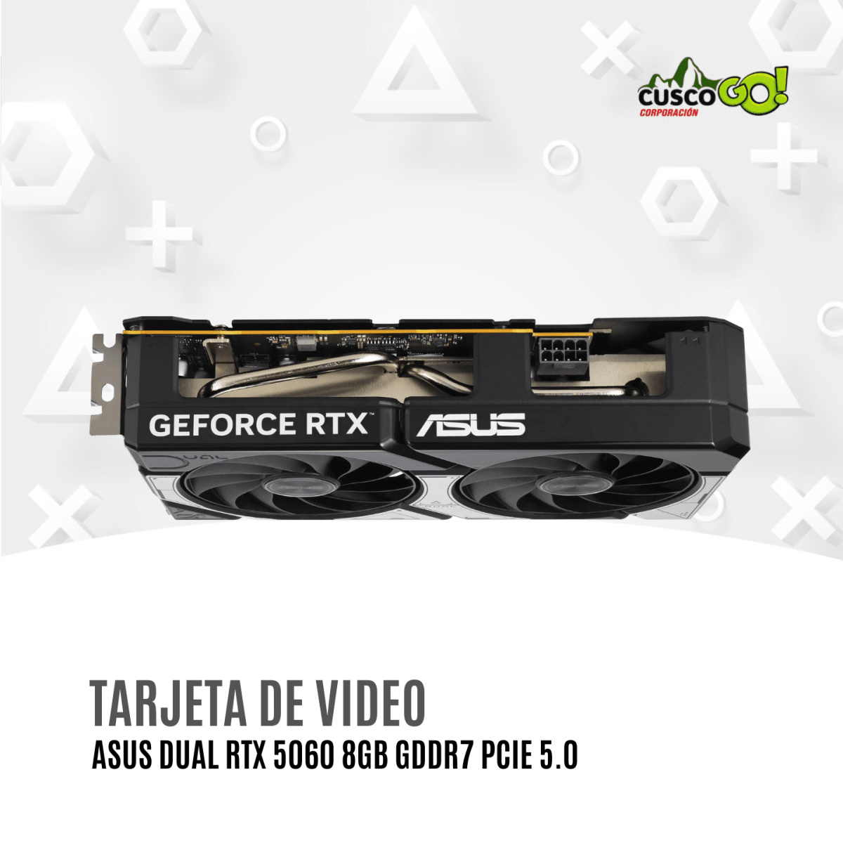 Tarjeta de Video ASUS Dual RTX 5060 O8G 8 GB GDDR7 PCIe 53