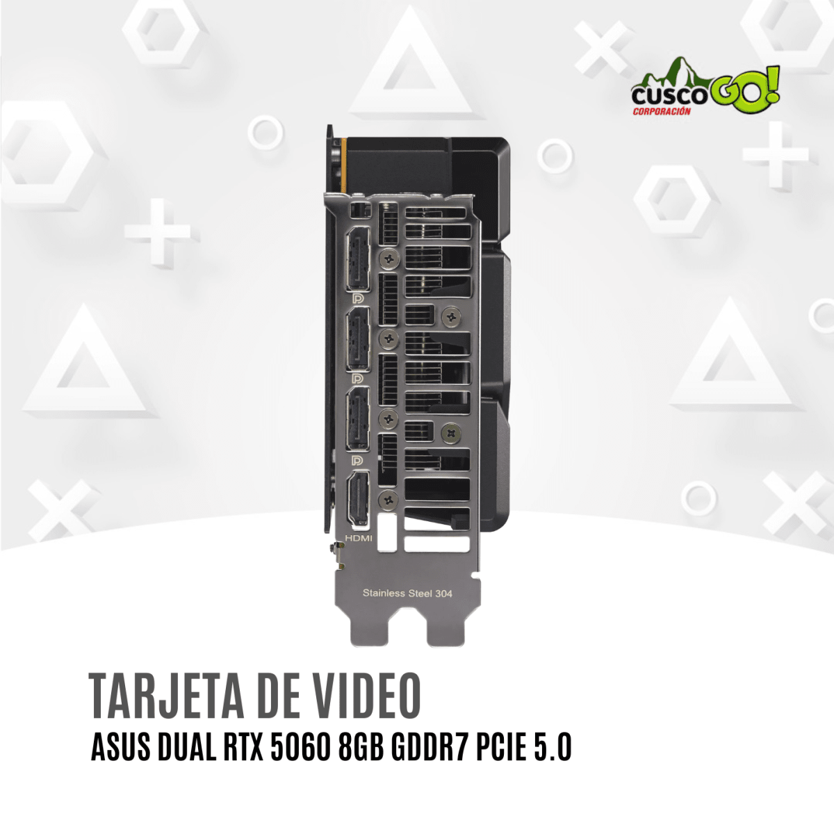 Tarjeta de Video ASUS Dual RTX 5060 O8G 8 GB GDDR7 PCIe 54