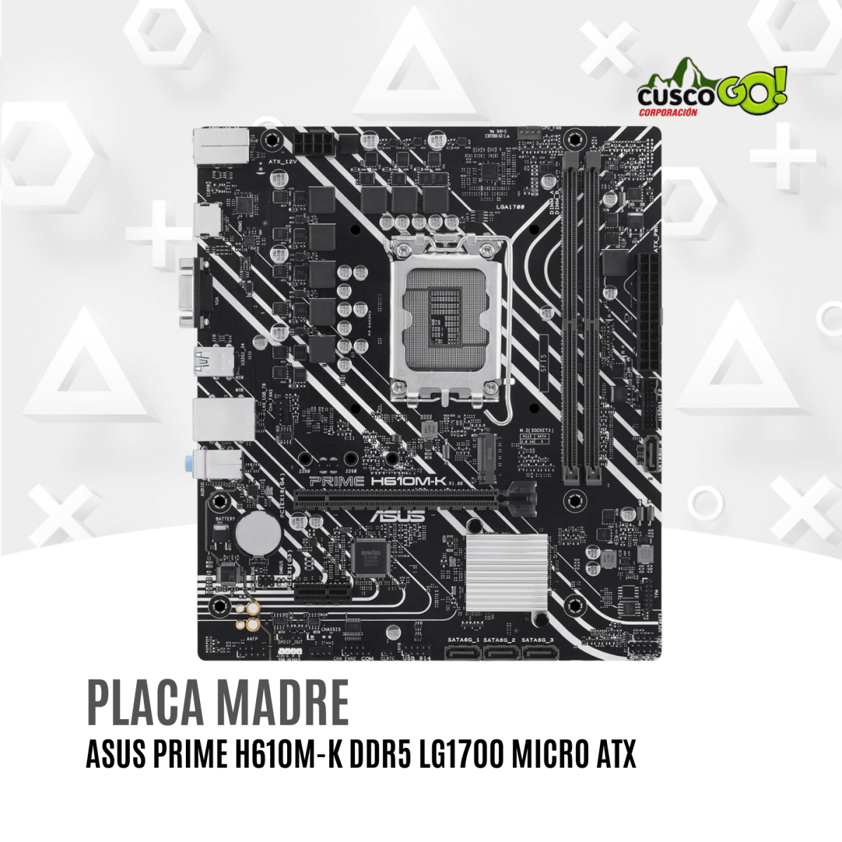 Placa Madre ASUS Prime H610M-K DDR5 LGA1700 Micro ATX2