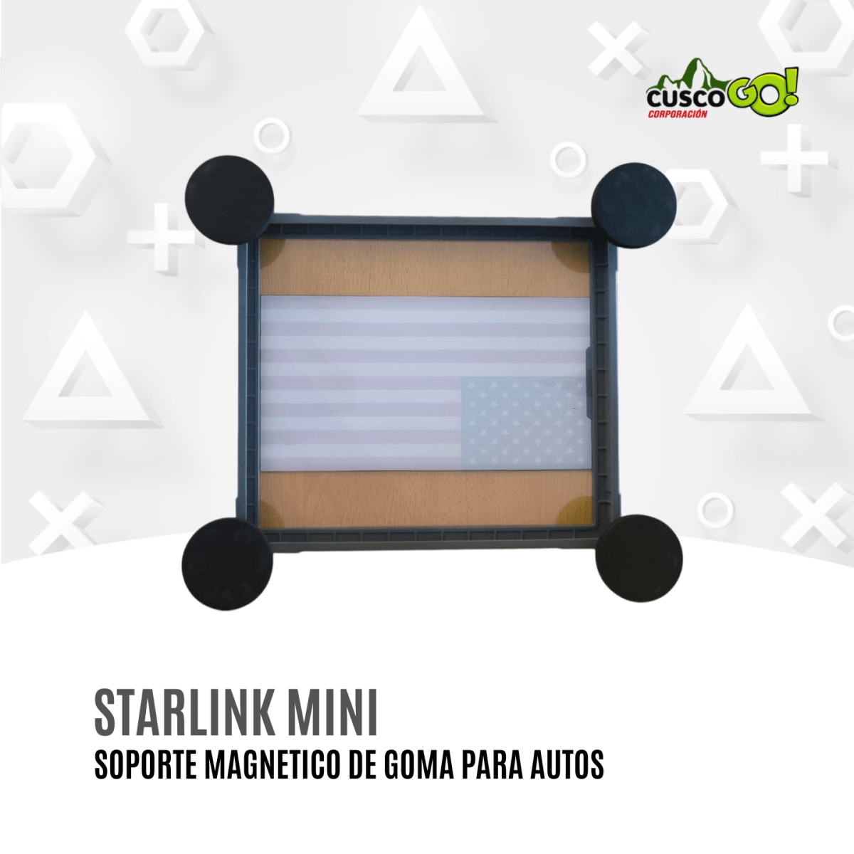 Soporte Magnético de Goma para Starlink Mini Uso Vehicular 0