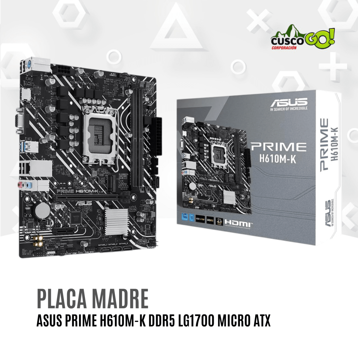 Placa Madre ASUS Prime H610M-K DDR5 LGA1700 Micro ATX 0