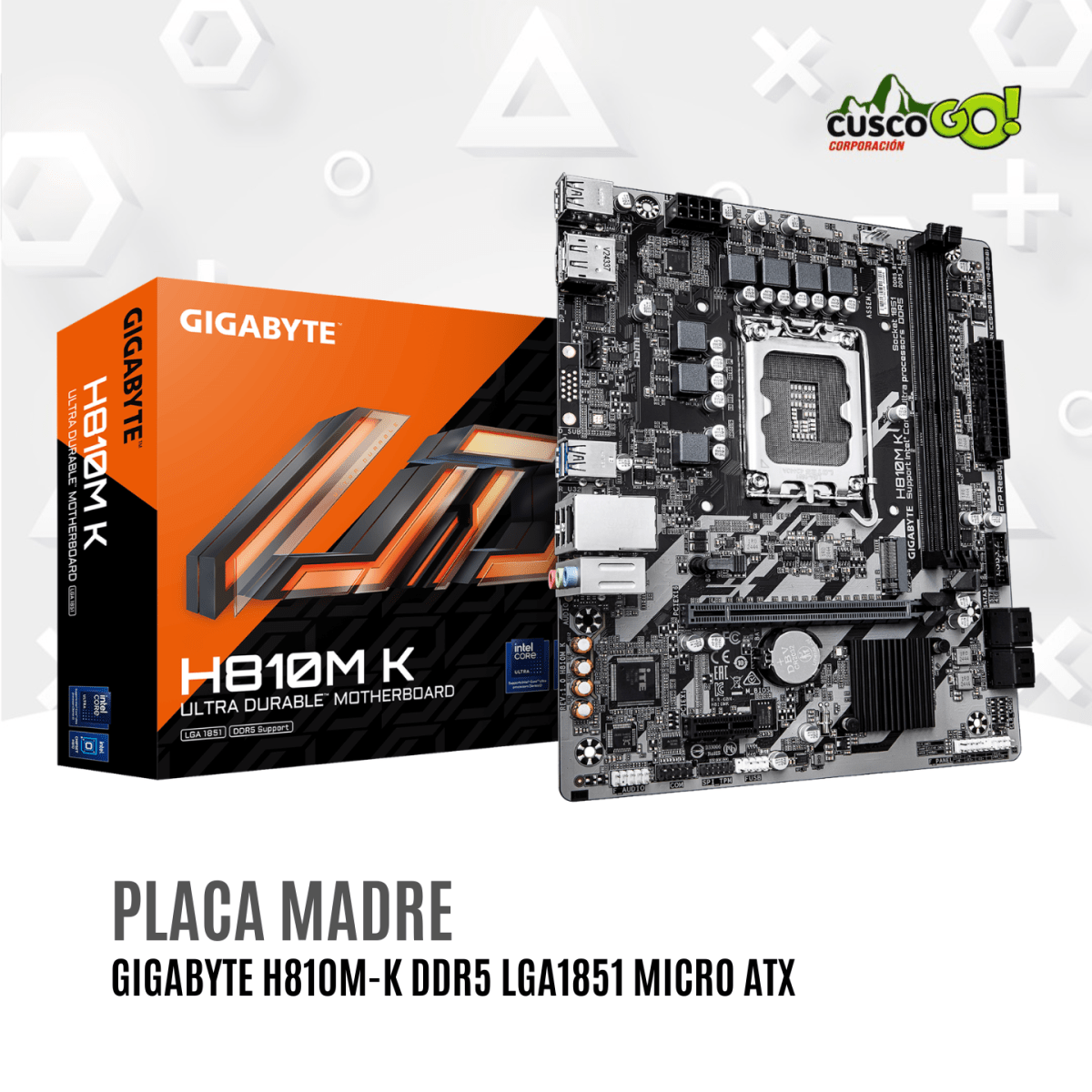 Placa Madre Gigabyte H810M K DDR5 LGA1851 Micro ATX 0