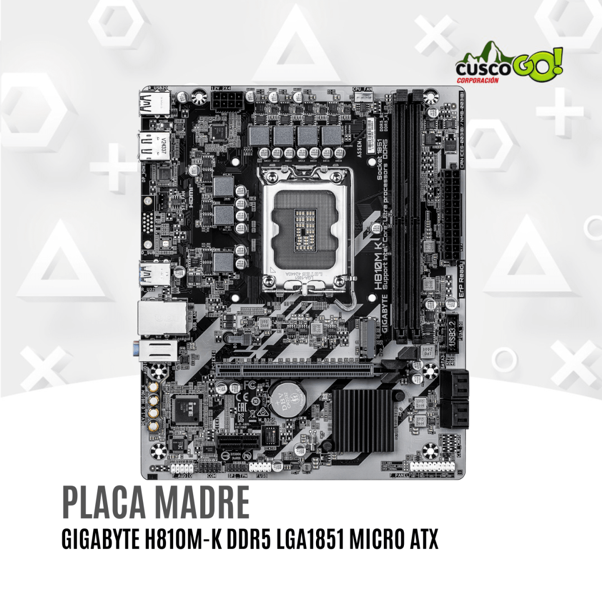 Placa Madre Gigabyte H810M K DDR5 LGA1851 Micro ATX2